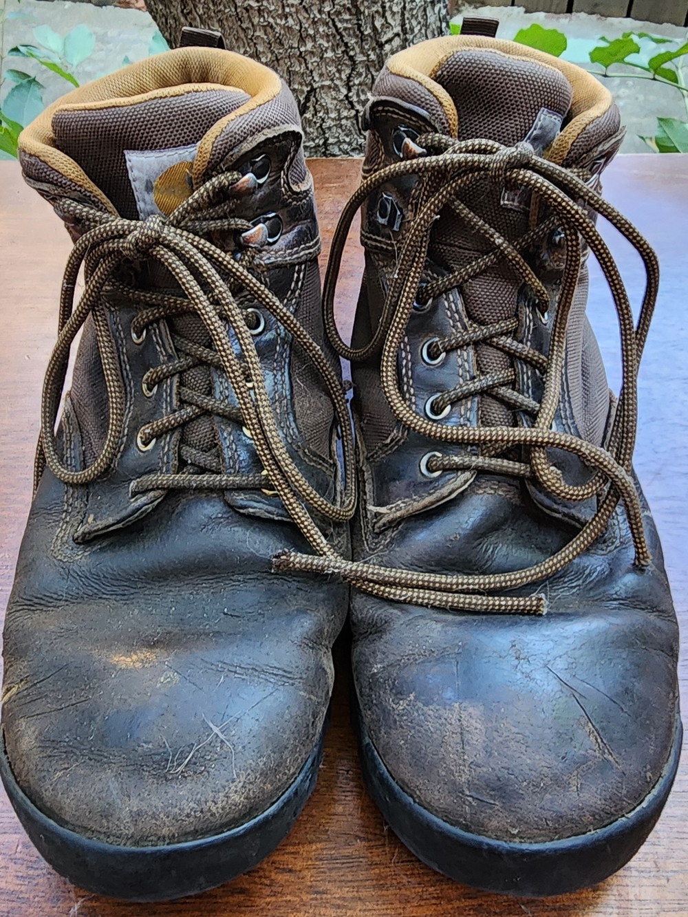 Carhartt Men's Brown Leather Waterproof 6 In Work Hiking Boots Non Safety Toe8.5